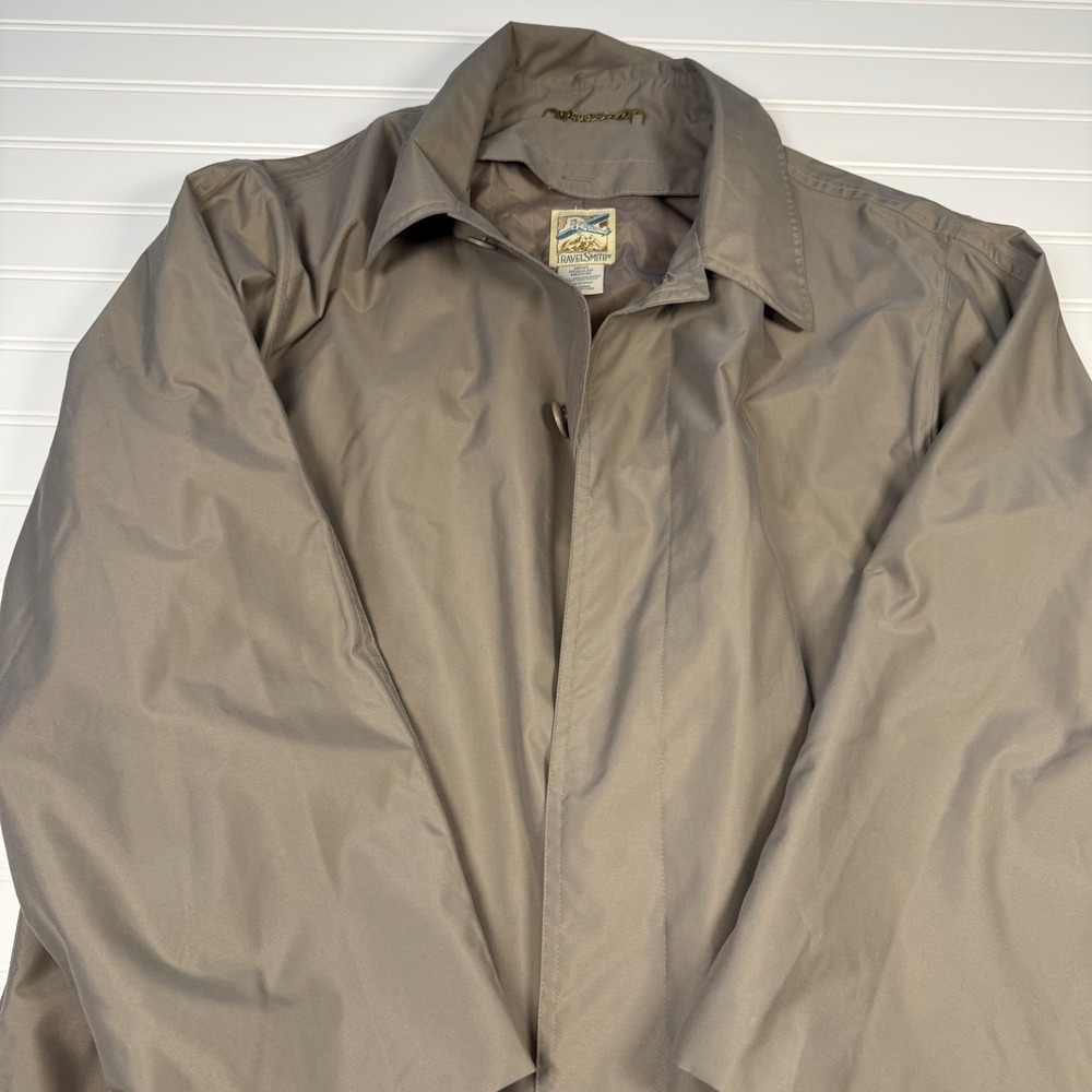 TravelSmith Trench Coat‎ Men's Medium Tan Vintage EUC